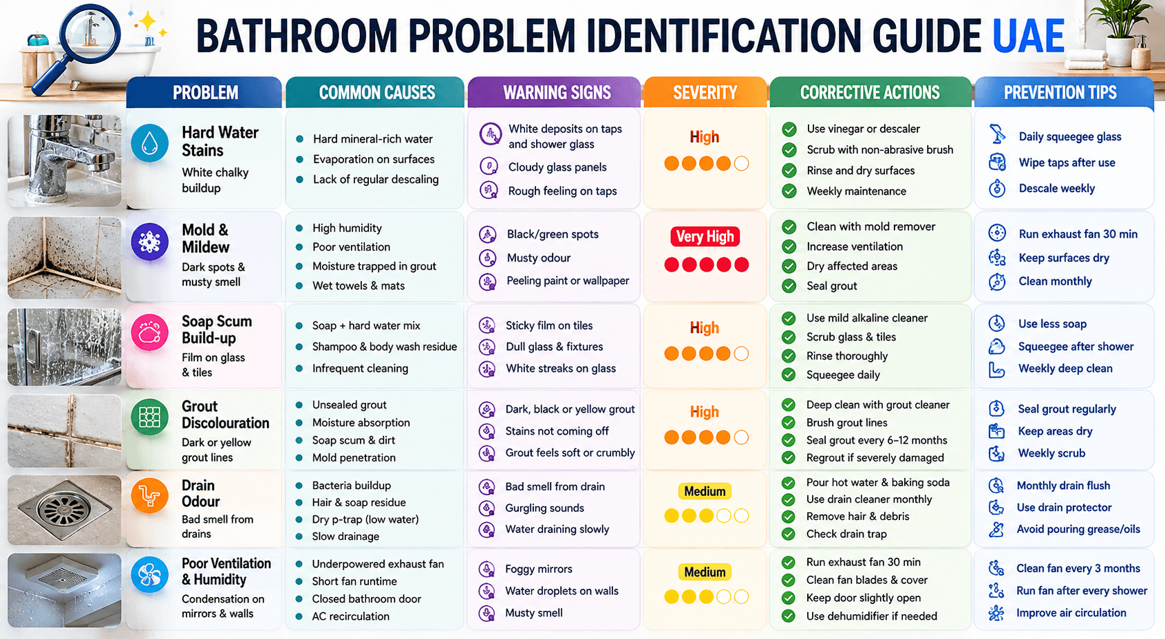 Bathroom Problem Identification Guide UAE
