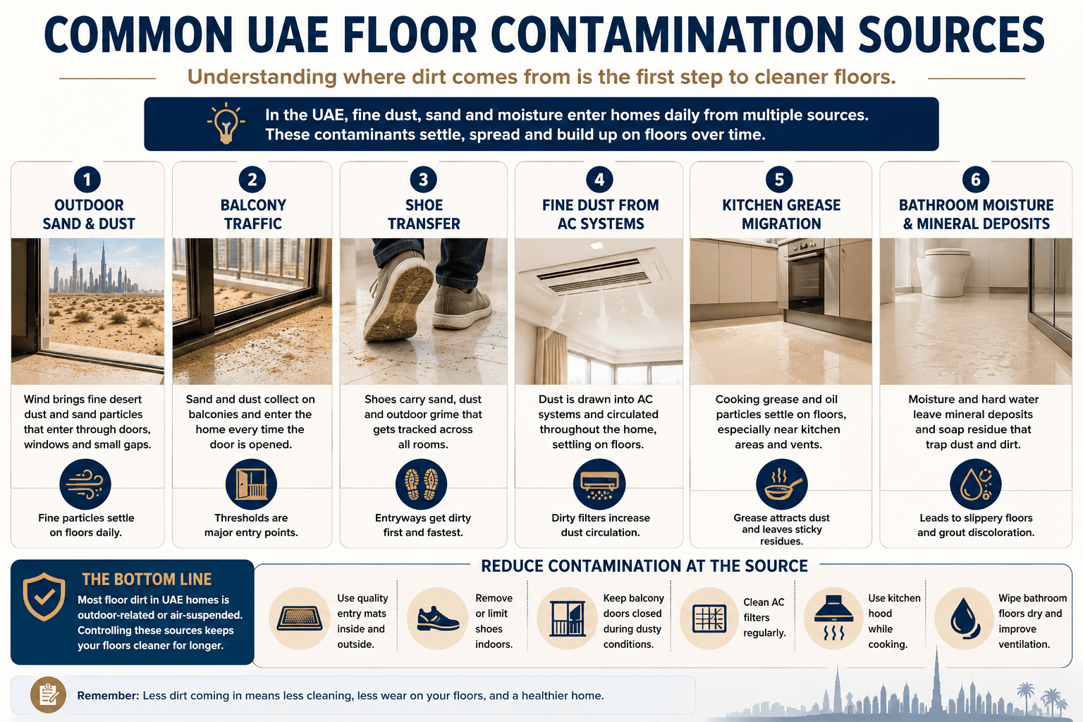 Common UAE Floor Contamination Sources.
