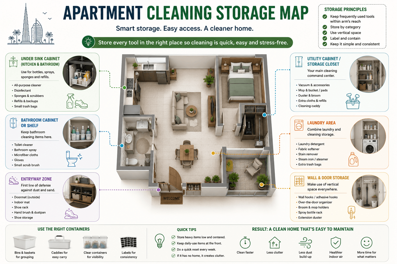 Apartment Cleaning Storage Map