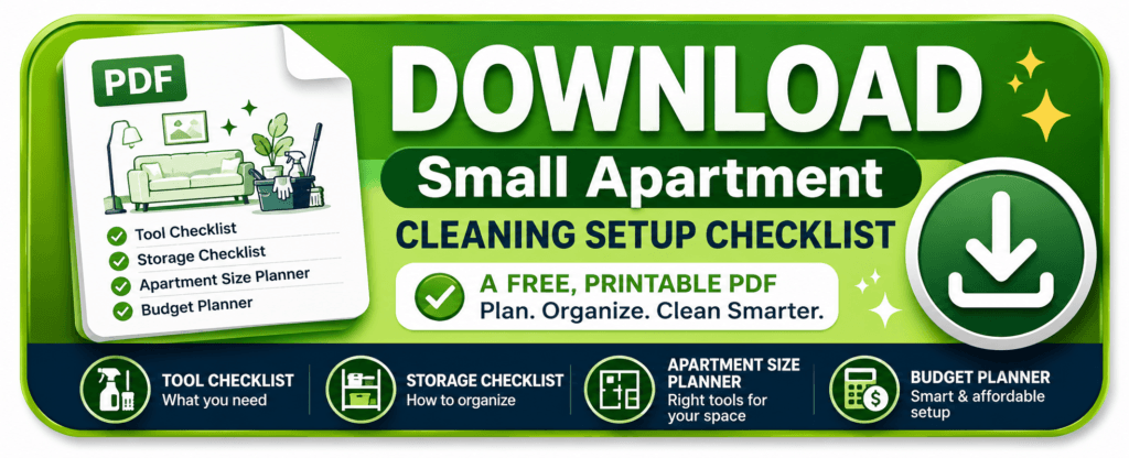 Small Apartment Cleaning Setup Checklist (PDF)