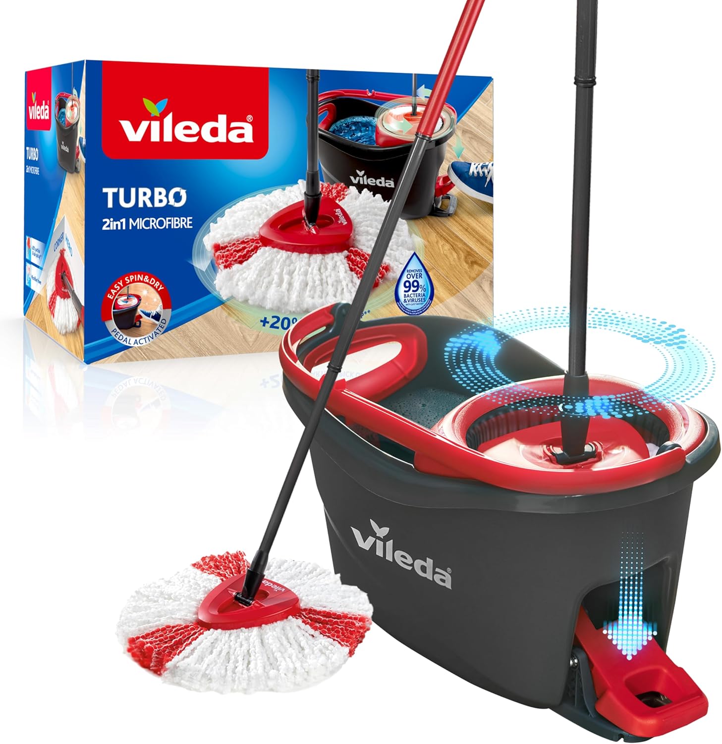 Vileda Turbo Microfibre Mop and Bucket Set
