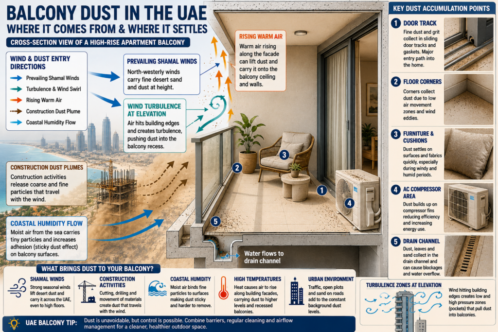balcony dust problems uae 2