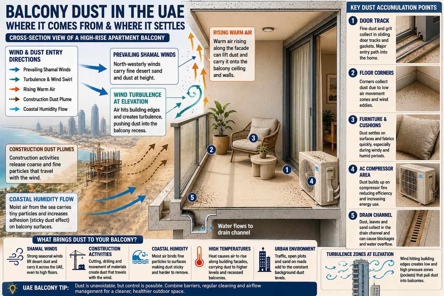 balcony dust problems uae 2