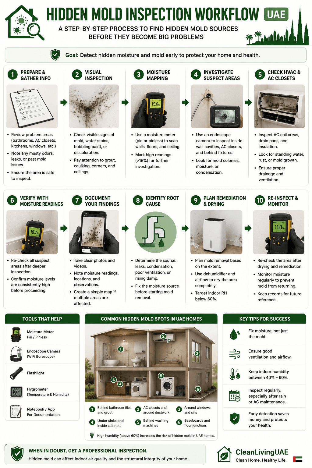 Hidden Mold Inspection Workflow UAE