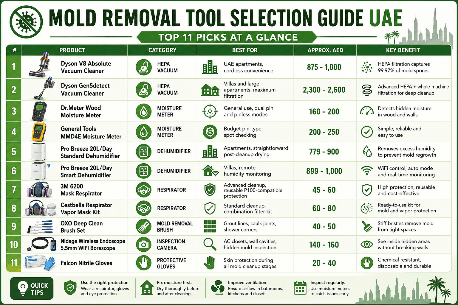 Mold Removal Tool Selection Guide UAE