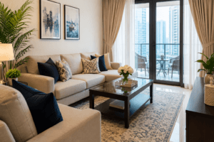 cleaning before guests arrive UAE living room ready for visitors.