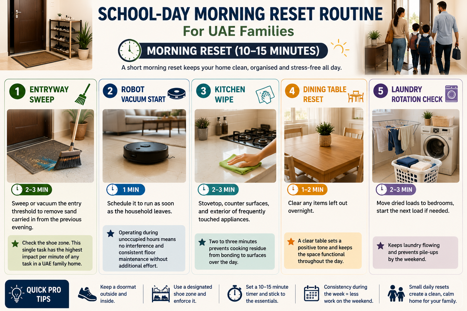 School-Day Morning Reset Routine Diagram - The 10-Minute Evening Reset Checklist