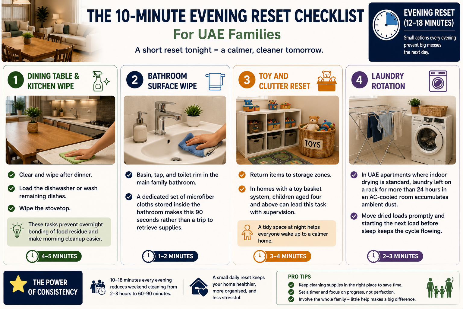Evening Reset Routine Diagram - The 10-Minute Evening Reset Checklist