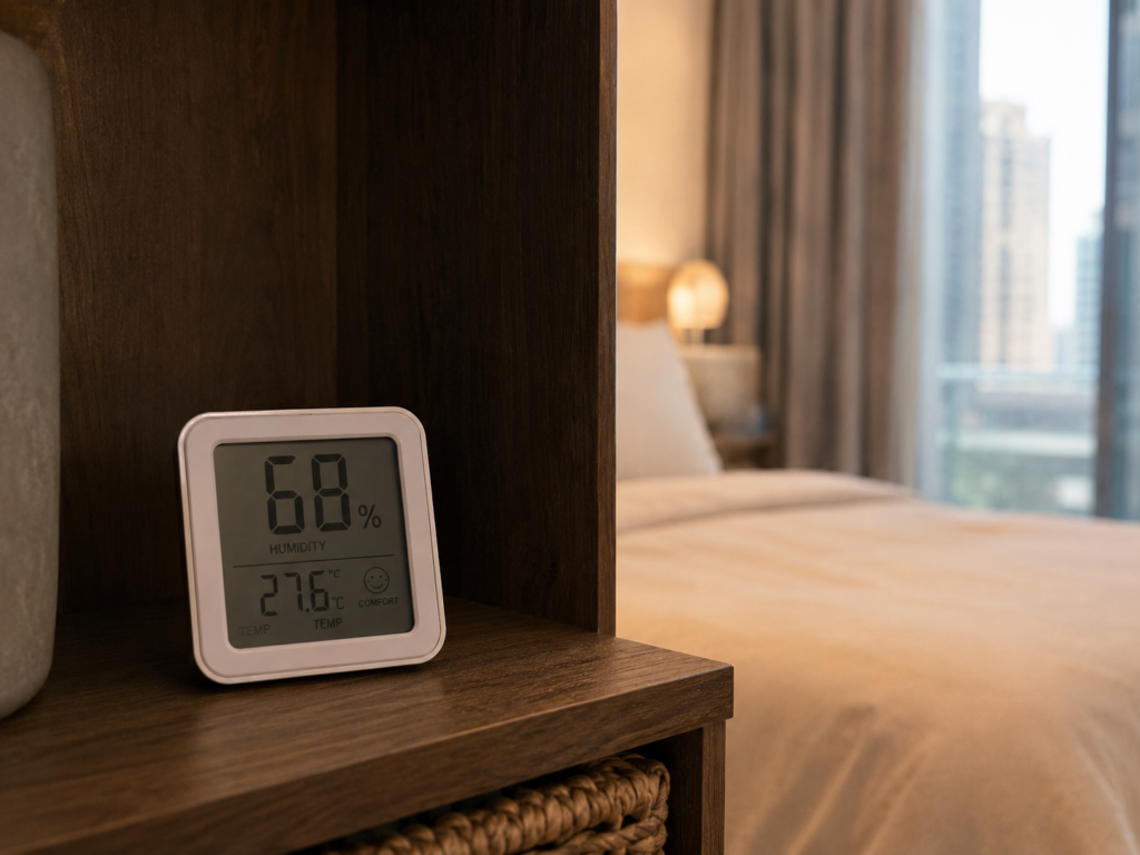 indoor humidity monitor UAE apartment bedroom