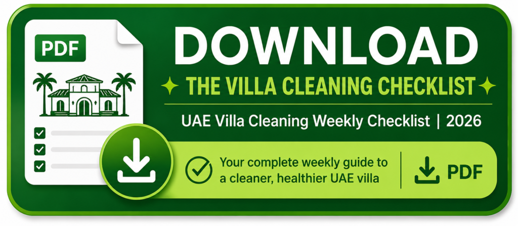 download the villa cleaning uae checklist