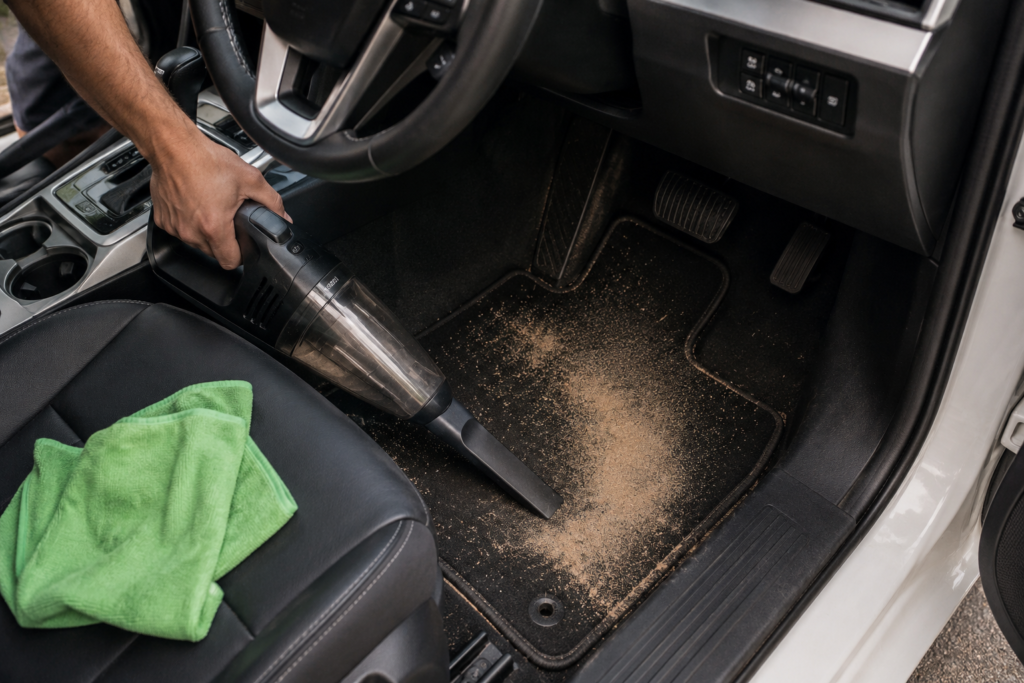 Best car cleaning tools UAE drivers use for sand and dust in car interiors