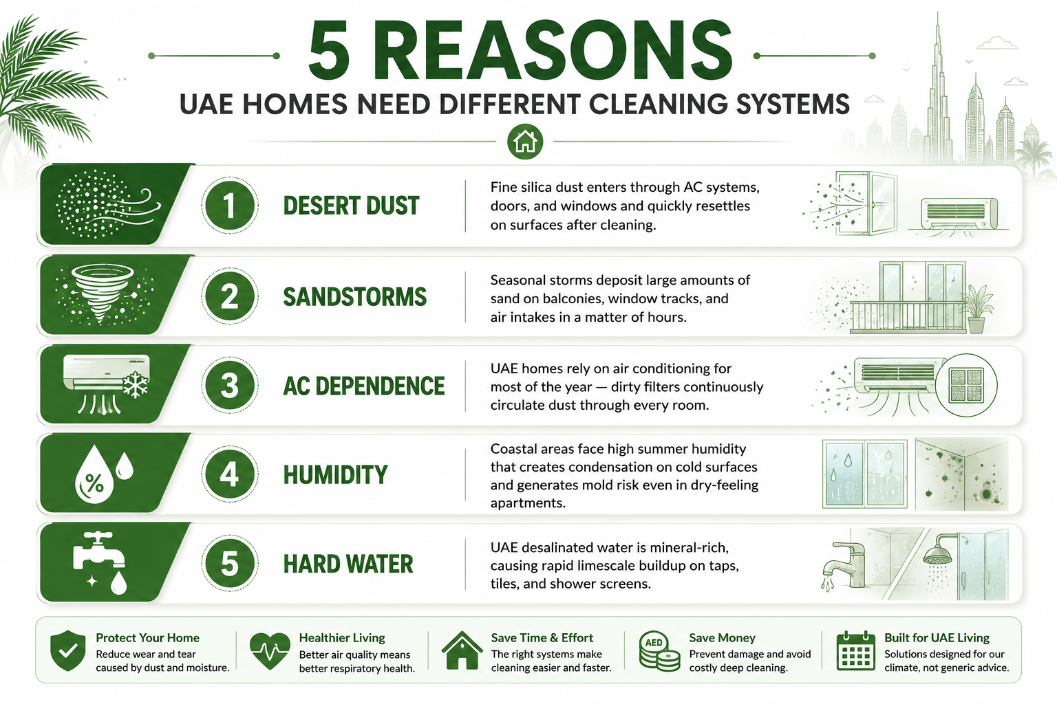 cleaning tips UAE - 5 Reasons UAE Homes Need Different Cleaning Systems
