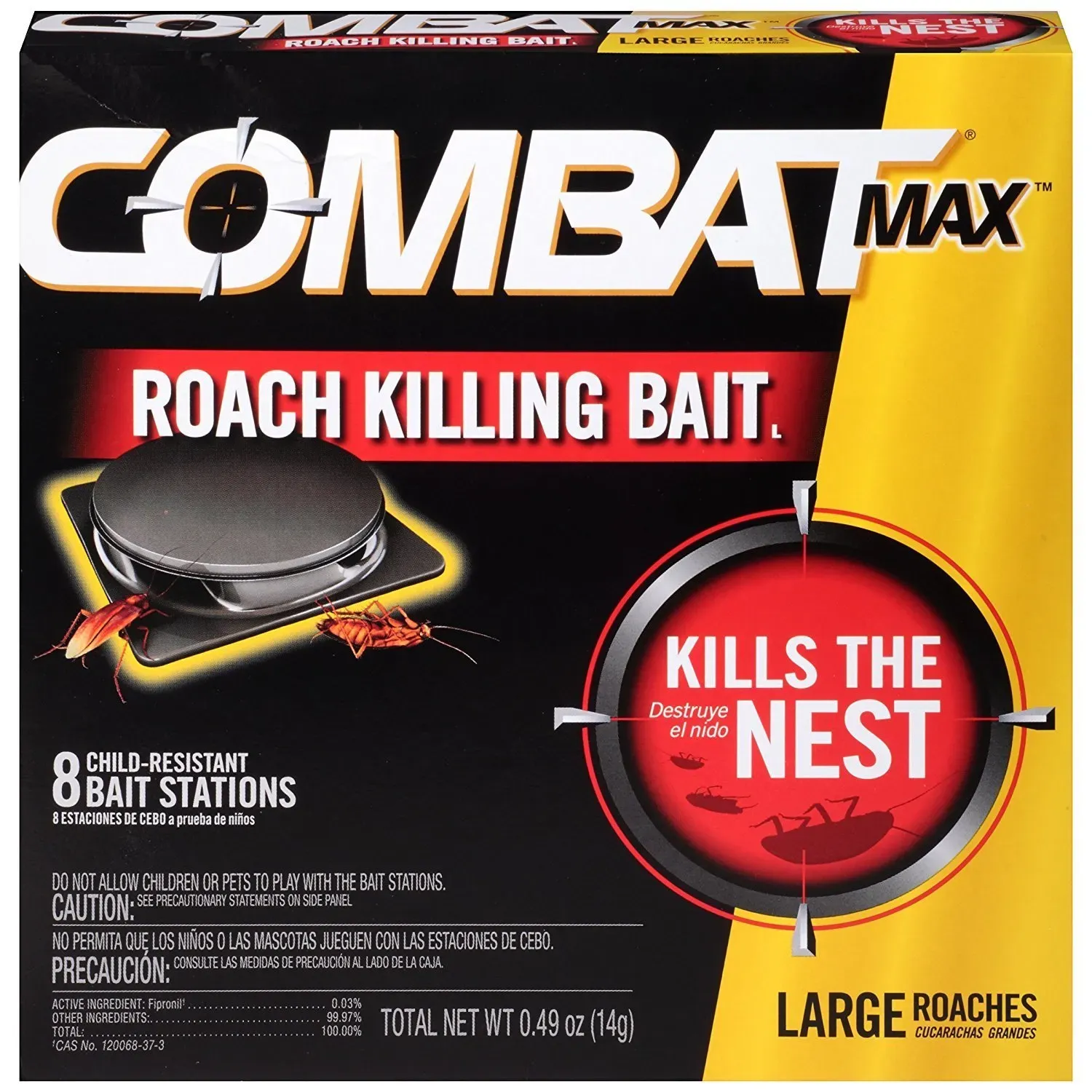 Combat MAX roach killing bait large roach bait stations 8 pack