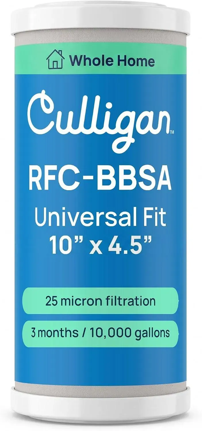 Culligan RFC-BBSA 25 micron radial-flow carbon whole-house water filter cartridge, 10 x 4.5 inch