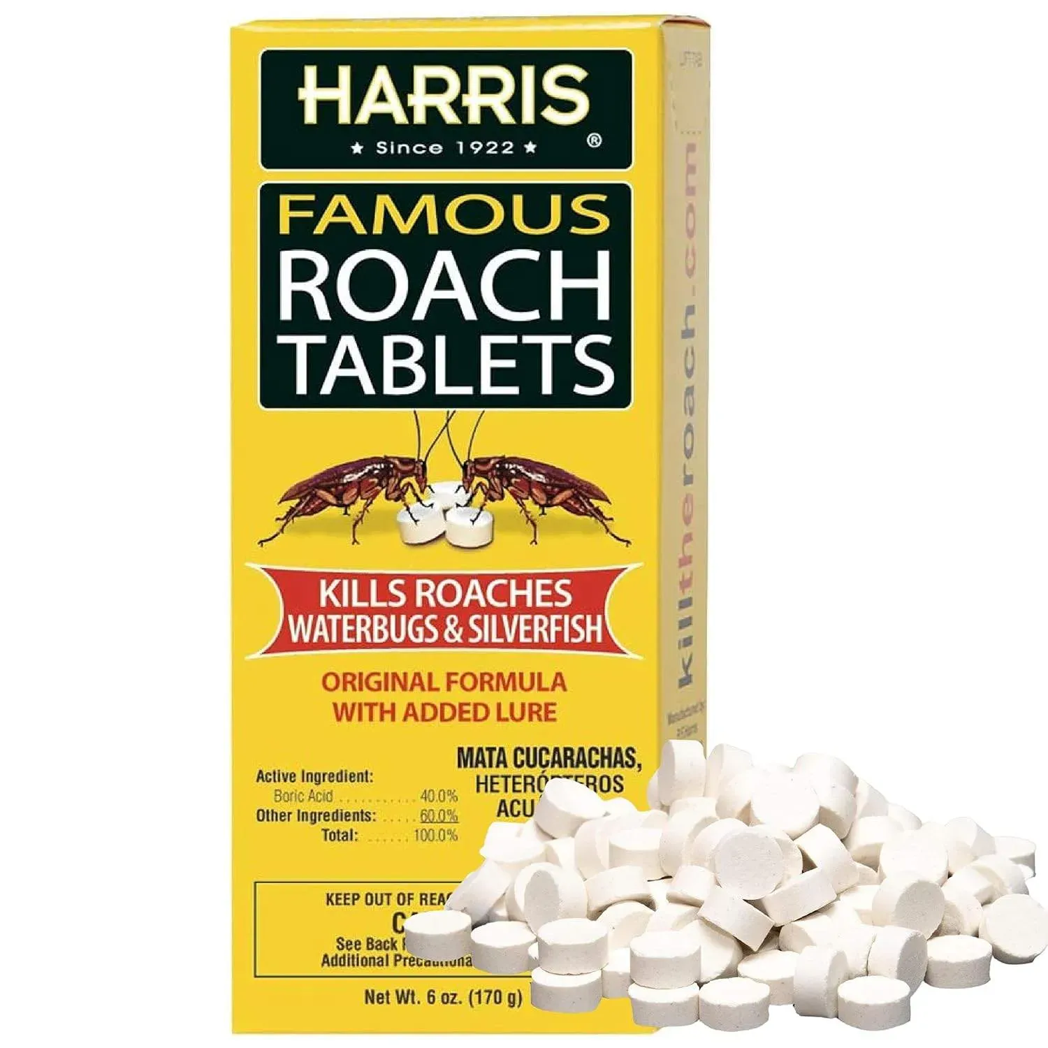 Harris roach tablets boric acid roach killer with lure