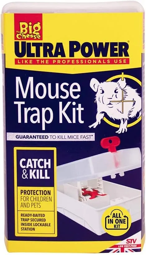 The Big Cheese lockable mouse trap station with Ultra Power mouse trap