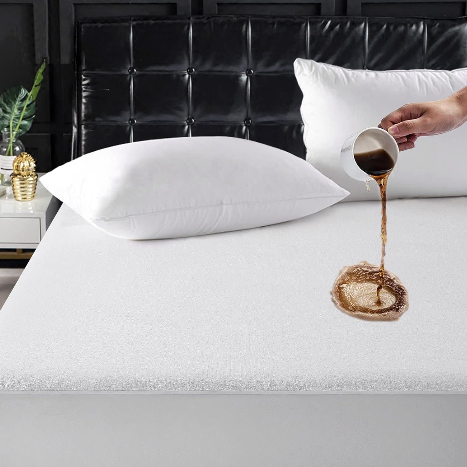 TASTELIFE waterproof fitted mattress protector Queen Plus 180 x 200 cm