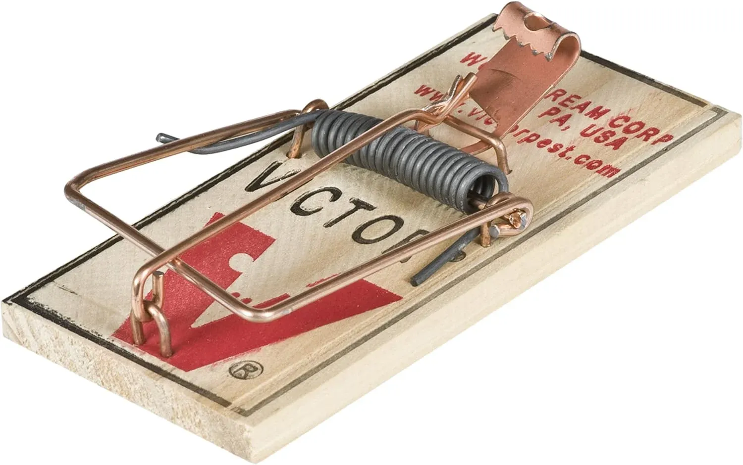 Victor wooden mouse snap trap with a metal pedal