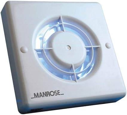 Manrose XF100T 100 mm bathroom extractor fan with overrun timer