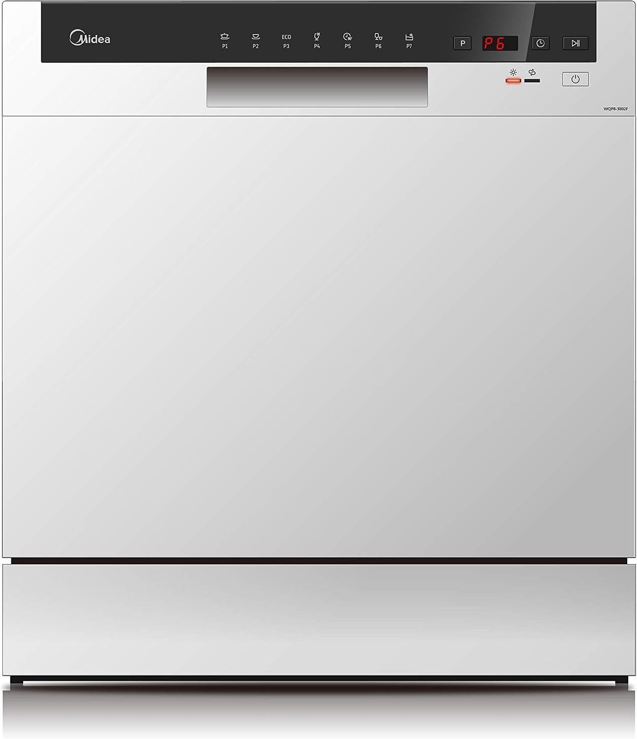 Midea WQP8-3802F-S countertop dishwasher with 8 place settings