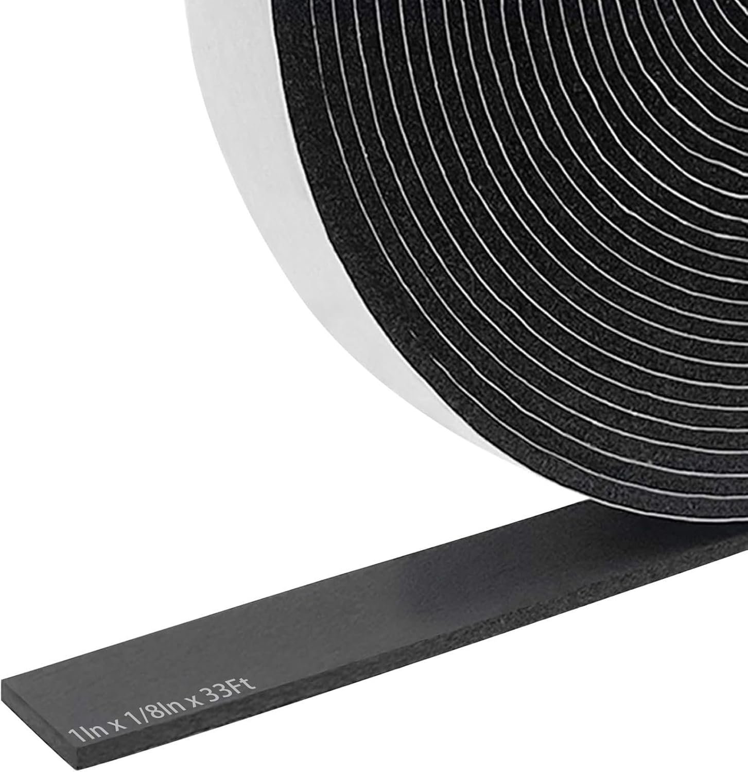 Storystore self-adhesive neoprene foam weather stripping tape for door frames, black