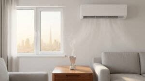 Is bakhoor smoke harmful in a UAE apartment with air conditioning and closed windows