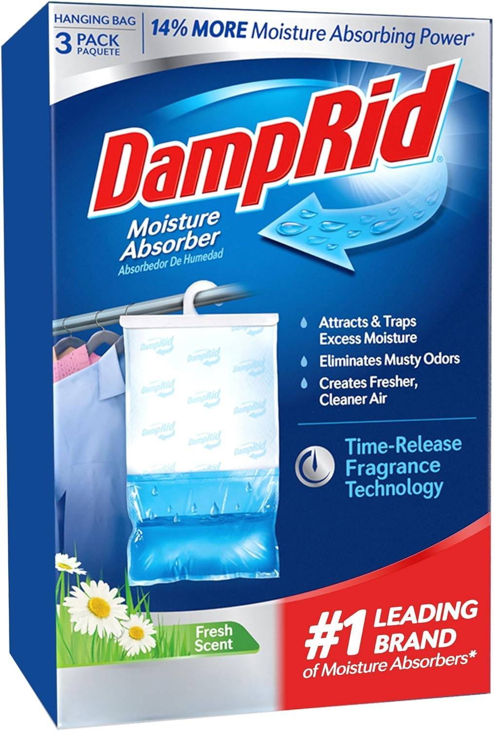 DampRid Fresh Scent hanging moisture absorber three-pack