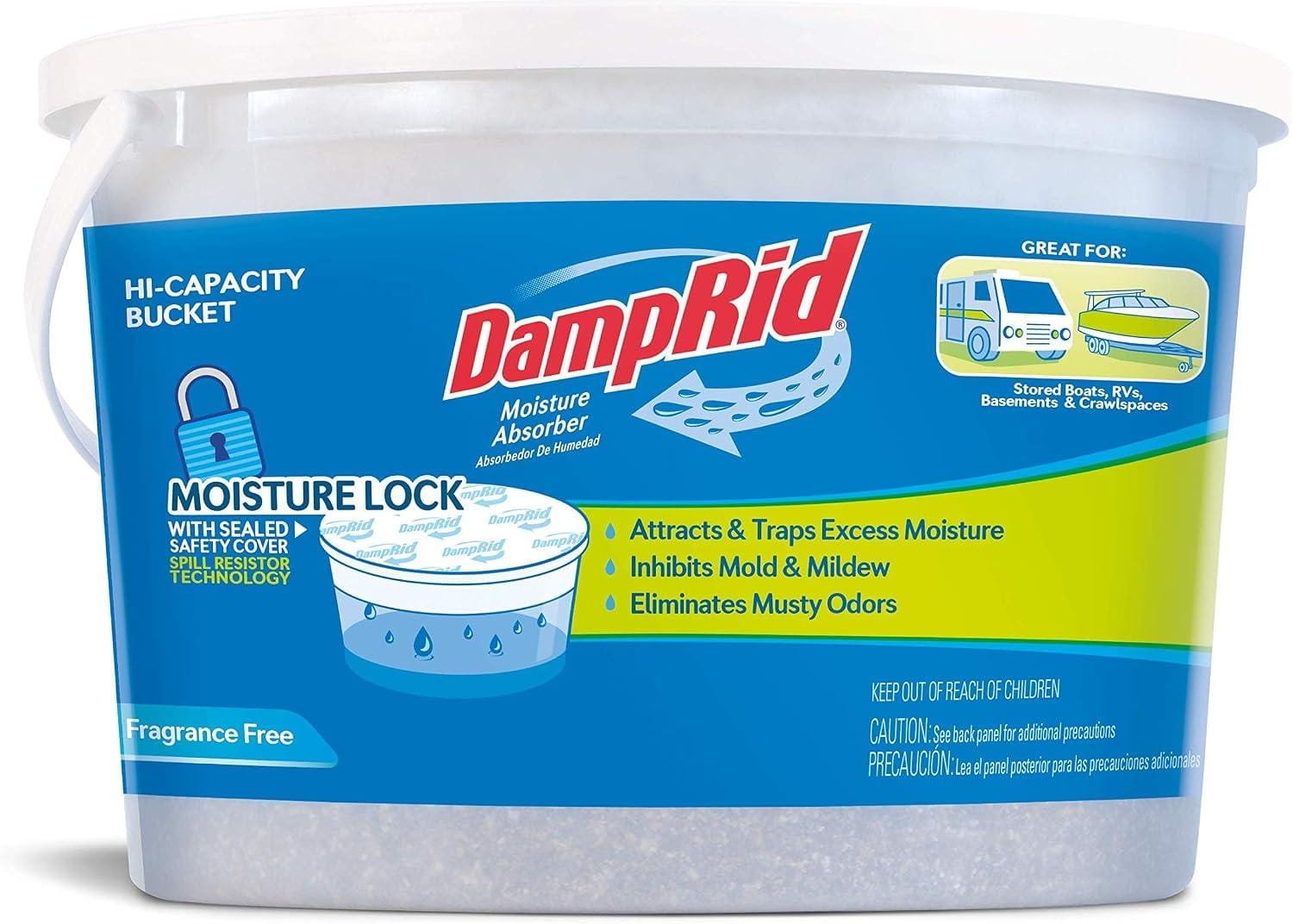 DampRid fragrance-free 4 lb Hi-Capacity moisture absorber bucket