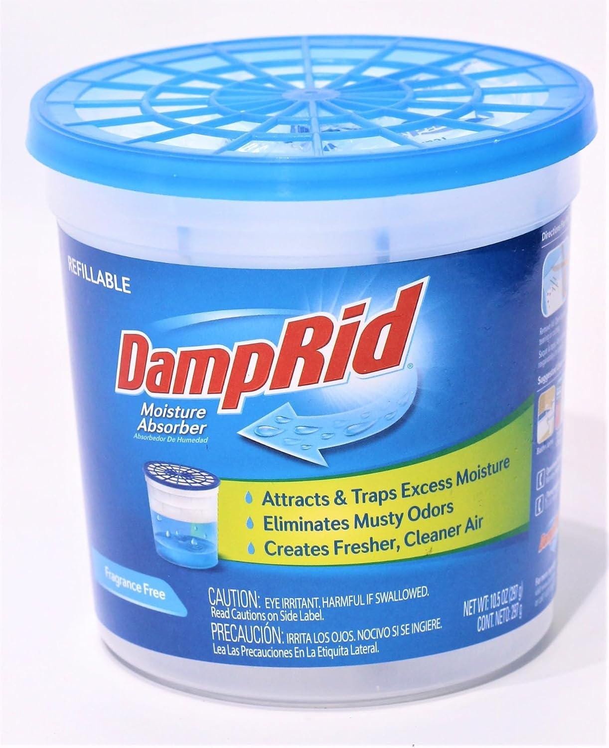 DampRid fragrance-free refillable 10.5 oz moisture absorber tub
