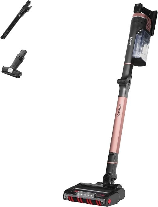 Shark Stratos IZ400MET cordless pet vacuum in charcoal and rose gold