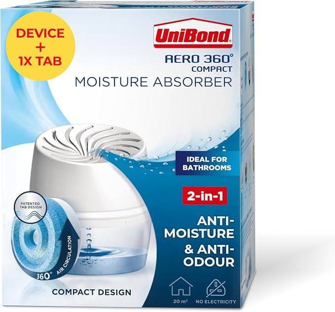 UniBond AERO 360 Compact moisture absorber with one 450 g tablet